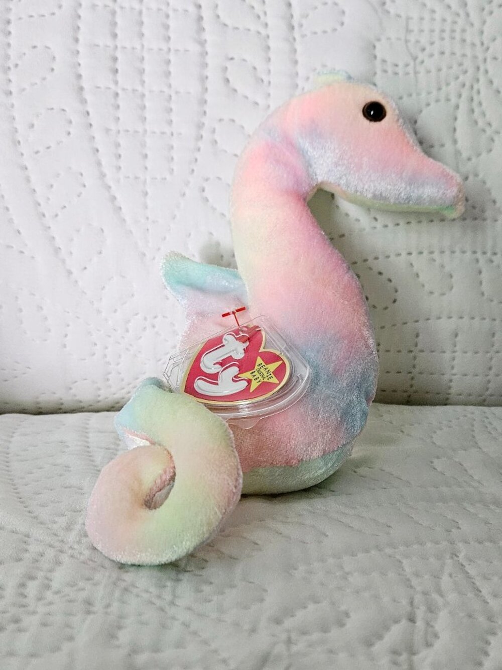 Ty Beanie Babies, Neon the Seahorse, Retired, 1999